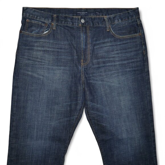Lucky Brand 329 Jeans Men's Size 42x32 Straight Leg Stretch Dark Rinse - Picture 4 of 10
